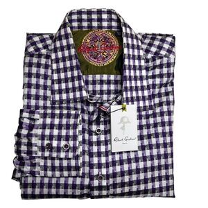 Robert Graham Siren Cotton Purple White Black Knowledge Wisdom Truth Shirt 3XL